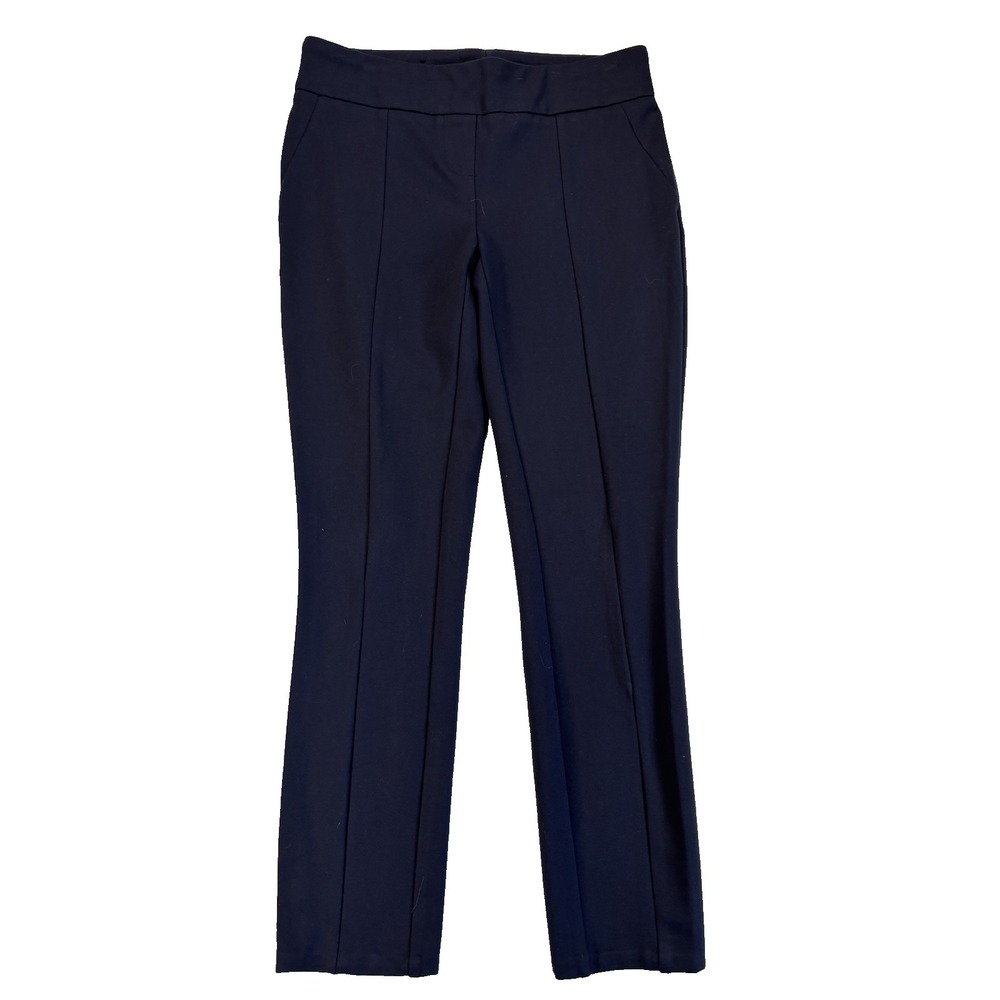 Hilary Radley Women's‎ Sm Navy Blue Pull On Ponte Ankle Pants Capsule Career